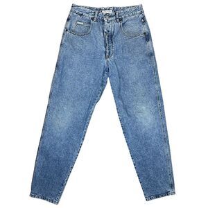 Vintage 90s GUESS Georges Marciano Men’s 6 Button High Rise Tapered Blue Jeans